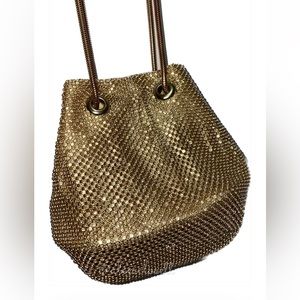 Gold beaded/studded pouch purse